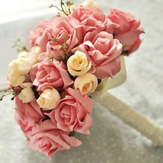 Round Shape Rose Wedding/Party Bouquet With Lace