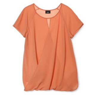 Mossimo Womens Overlay Top   Bahama Coral L