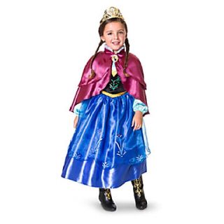 Frozen Princess Anna Deluxe Satin Cosplay Costume