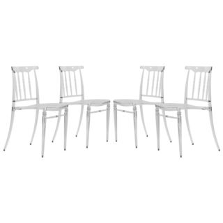 Norco Clear Transparent Plastic Dining Chairs (set Of 4)