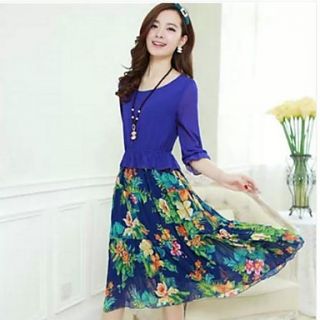 Womens Flora Print Bohemia Mid Dresses (More Colors)