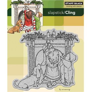 Penny Black Joy Filled Christmas Cling Rubber Stamp (BlackModel PB40172Materials AcrylicDimensions 4 inches high x 6 inches wide )