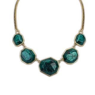 European Vintage (Geometry Shape) Resin Party Chain Statement Necklace (More Colors) (1pc)