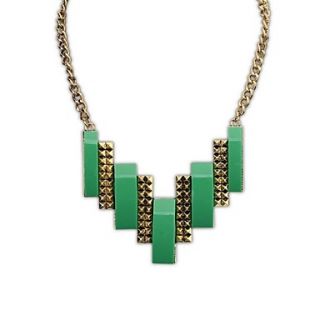European Style (Ladder Shape) Alloy Resin All Match Chain Statement Necklace (More Colors) (1 pc)