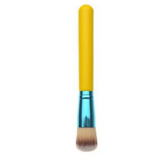 1PCS Pro Yellow Long Handle Nail Art Dusting BrushTwo Tone Nylon Hair 2#