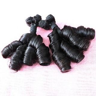 Top Quality 100% Virgin Remy Hair Extension Natural Color Spring Curly 14Inches 4 in 1 Set