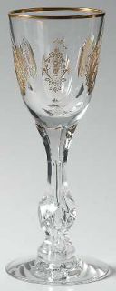 Tiffin Franciscan Palais Versailles Wine Glass   Stem #17594, Cut    Gold Encrus