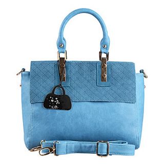 Womens Autumn And Winter Fashion Frosted Leather Tote With Tassel