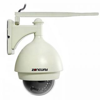 ZONEWAY 720P HD PTZ Waterproof Wireless IP Camera (Plug and Play, 3x Optical Zoom,Motion Detection)