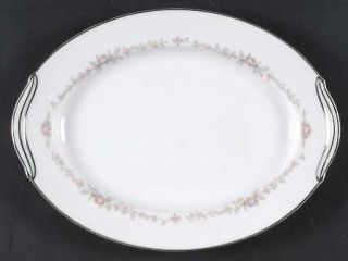 Noritake Rosepoint 11 Oval Serving Platter, Fine China Dinnerware   Pink Floral
