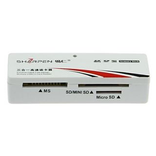 Sharpen High Speed 3 in 1 USB 2.0 Micro SD TF MS SDHC Card Reader