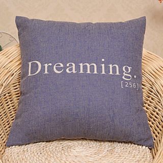 Dreaming Word Pattern Decorative Pillow With Insert