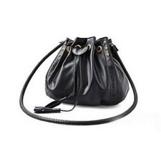 Womens Fashion Simple Knitted Crossbody Bag With Tassels