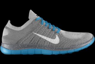 Nike Free 4.0 Flyknit iD Custom (Wide) Mens Running Shoes   Blue