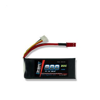 DLG 11.1V 3S 800mAh 20C Li Po Battery(JST Plug)