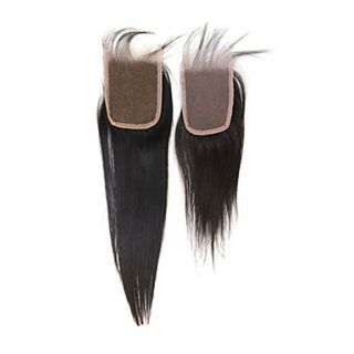20 Brazilian Hair Silky Straight Lace Top Closure(3.54) Natural Color