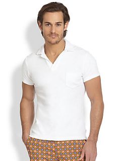 Orlebar Brown Terry Polo Shirt   White