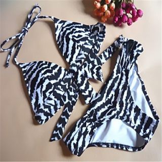 Womens Sexy Zebra Push Up Bikini