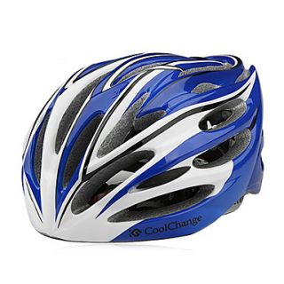 CoolChange 29 Vents BlueWhite Integrally molded Breathable Cycling Helmet