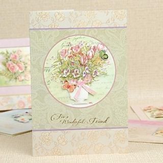 For Wonderful Friend Florla Vertical Greeting Card