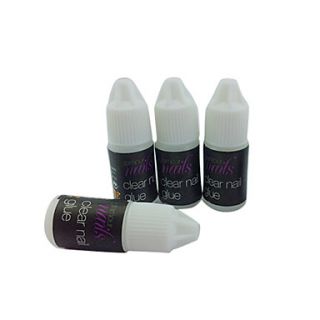 5PCS Black Bottle Acrylic Art Clear Nail Glue(3g)