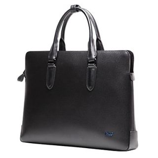 Mens Casual Top Genuine Leather 14 Laptop Case Clutch Tote Bag