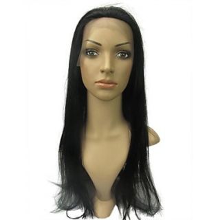 Lace Front 18 Silky Straight 100% Indian Remy Human Hair Lace Wig 5 Colors to Choose