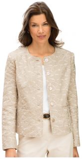 Embroidered Linen Five button Jacket