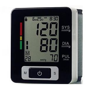 Automatic Digital Wrist Blood Pressure and Pulse Monitor Sphygmomanometer Portable Blood Pressure Monitor