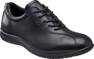 Womens ECCO Babett   Black Feather Leather Casual Shoes