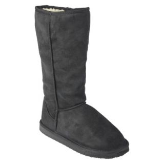 Womens Journee Collection Ladies 12 Inch Faux Suede Boot   Black (8)