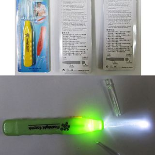 Children Flashlight Earpick With Light Led (Random Color)