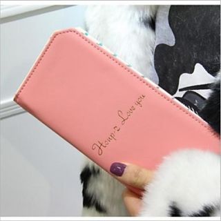 Womens Leather Candy Color Wallet