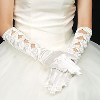Spandex Satin Fingertips Elbow Length Wedding/Party Glove(More Colors)