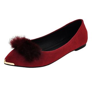 Suede Womens Flat Heel Comfort Flats Shoes (More Colors)