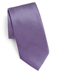 Brioni Micro Dot Neat Print Tie   Lavender