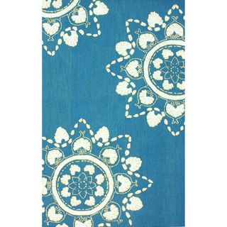 Nuloom Hand hooked Blue Wool Rug (5 X 8)