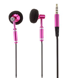 Co Crea EV519 High Quality In Ear Headphone with Mic for iPhone/Samsung/PC(Pink)