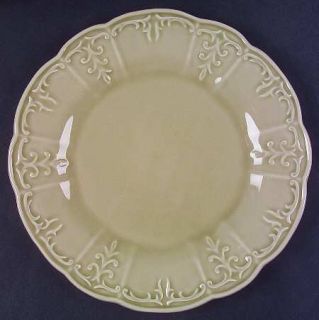 Block China Fleur Taupe Dinner Plate, Fine China Dinnerware   Taupe,Embossed Scr