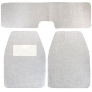 Medium Grey Carpet Floor Mats (set Of 3) (GreyMaterial CarpetQuantity Three (3)Set includes 3 piecesPrimary color Medium greyAnti fade coloringProtects against spill, stains, dirt and any debrisNon skid backingPlush thick carpet floor mats CarpetQuant