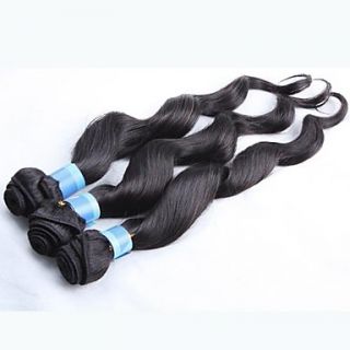 20 Inch 4Pcs Color 1B Grade 4A Indian Virgin Loose Curly Wave Human Hair Extension