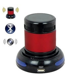 EVA E301 Bluetooth V2.0 EDR Stereo Speaker w/ TF / Microphone USB Charging Dock   (Red Black)