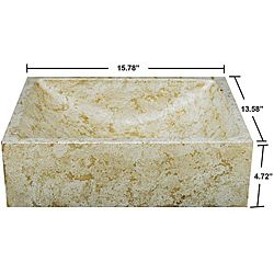 Concrete Marble Half Moon Sink (MarbleCan be used indoors or outdoorsModel number Half Moon Marble  )