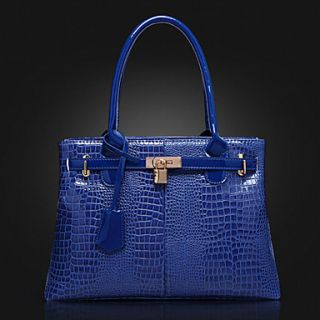 POLO Womens Simple Embossing Stereotypes Tote(Blue)
