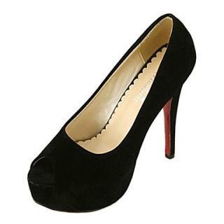 Suede Womens Stiletto Heel Peep Toe Pumps/Heels Shoes (More Colors)