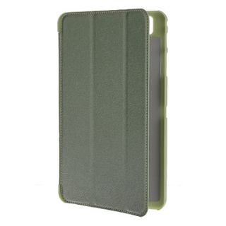 Silk Pattern PU Leather Full Body Case with Stands for Samsung T320 (Green)