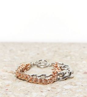 Mixed Metal AEO Chain Link Bracelet, Womens One Size