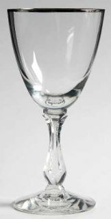 Tiffin Franciscan Argenta Wine Glass   Stem #17660         Platinum Trim
