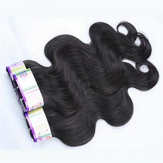 16Inch 4Pcs Lot Natural Black Color 1B Grade 4A Malaysian Virgin Hair Body Wave Human Hair Weave Extensions