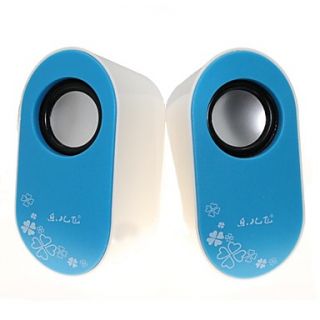 Music M 23 High Quality Stereo USB 2.0Multimedia Speaker (BlueWhite)